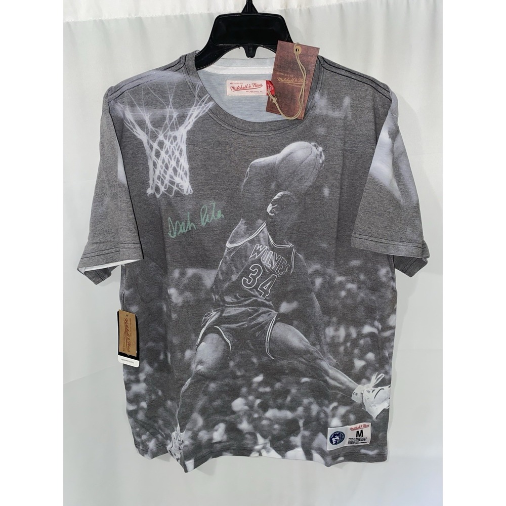 NWT Mitchell & Ness Isaiah Rider Timberwolves All Over Print T Shirt Mens Medium